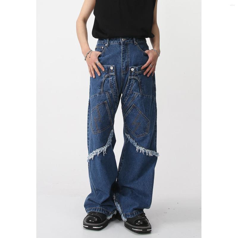 Men' Jeans Men' 2023 Spring INS High-Street Hip-Hop Punk Personalized Stitching Rough Edge Multi-Pocket Loose Straight, Blue
Men' Jeans Men' 2023 Spring INS High-Street Hip-Hop Punk Personalized Stitching Rough Edge Multi-Pocket Loose Straight, Blue