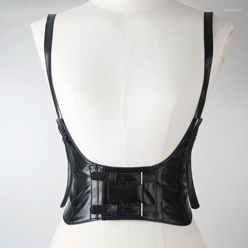 Belts Vintage Gothic Punk Women Faux Leather Underbust Corset Crop Top Solid Color Adjustable Vest Waist Belt Double Buckle Cincher, White
Belts Vintage Gothic Punk Women Faux Leather Underbust Corset Crop Top Solid Color Adjustable Vest Waist Belt Double Buckle Cincher, White