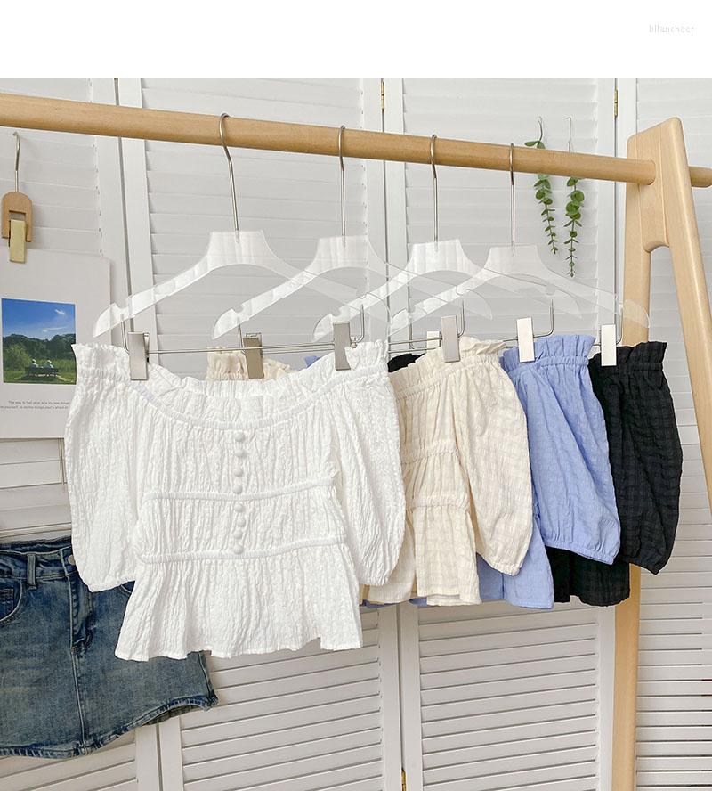 Women's Blouses Summer Korean Sweet Bubble Sleeve Slim Shirt Girl, Blue
Women's Blouses Summer Korean Sweet Bubble Sleeve Slim Shirt Girl, Blue