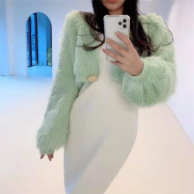 Women's Knits One Button Knitted Cardigans Women Autumn Winter Sweater Korean V-neck Casual Faux Mink Cashmere Long Sleeve Loose Jacket O351, Green
Women's Knits One Button Knitted Cardigans Women Autumn Winter Sweater Korean V-neck Casual Faux Mink Cashmere Long Sleeve Loose Jacket O351, Green