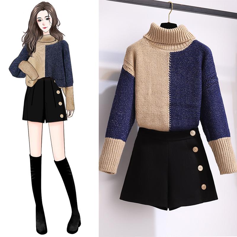 Women' Tracksuits Fashion Two Piece Set Women Autumn Warm Turtleneck Split Pullover Sweater Black High Waist Loose Wide-Leg Short Pants Su, Only sweater
Women' Tracksuits Fashion Two Piece Set Women Autumn Warm Turtleneck Split Pullover Sweater Black High Waist Loose Wide-Leg Short Pants Su, Only sweater