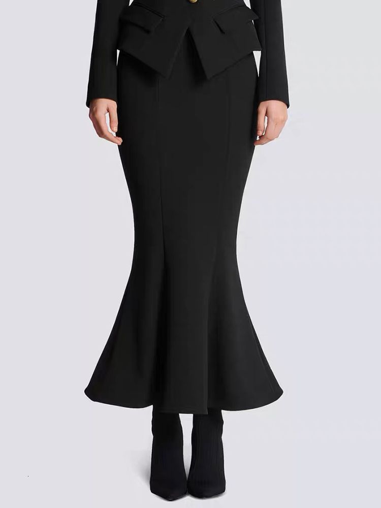Skirts Ailigou 2023 Summer Women's Elastic Bodycon Bandage Mermaid Long Dres's Sexy and Elegant Pencil Skirt 230420
