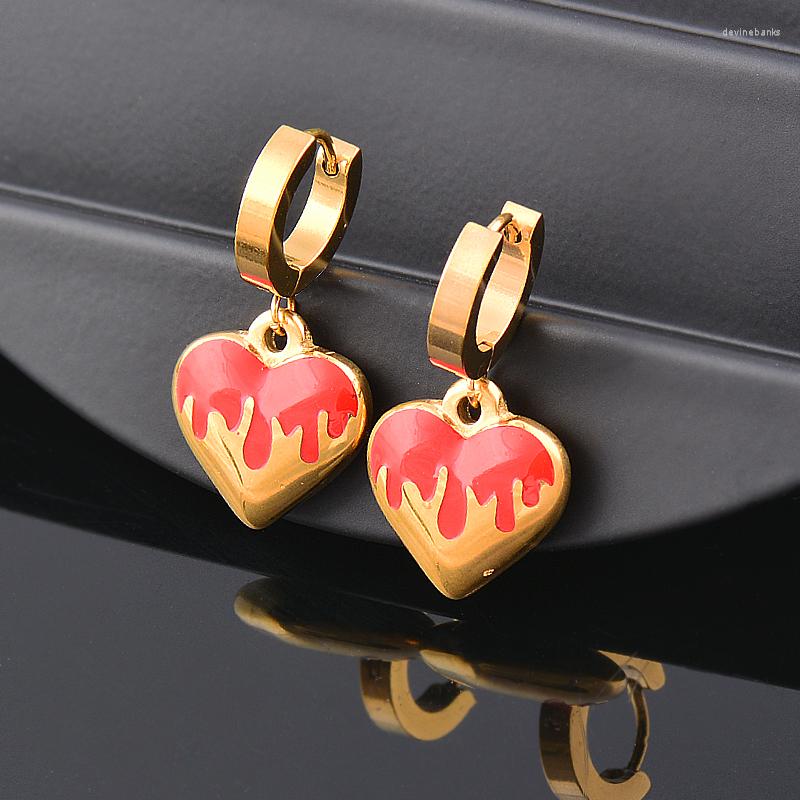 Dangle Earrings KIOOZOL 316L Stainless Steel Heart Drop Gold Color For Women Purple Red Pink Enamel Party Jewelry Accessories 949 KO6
Dangle Earrings KIOOZOL 316L Stainless Steel Heart Drop Gold Color For Women Purple Red Pink Enamel Party Jewelry Accessories 949 KO6