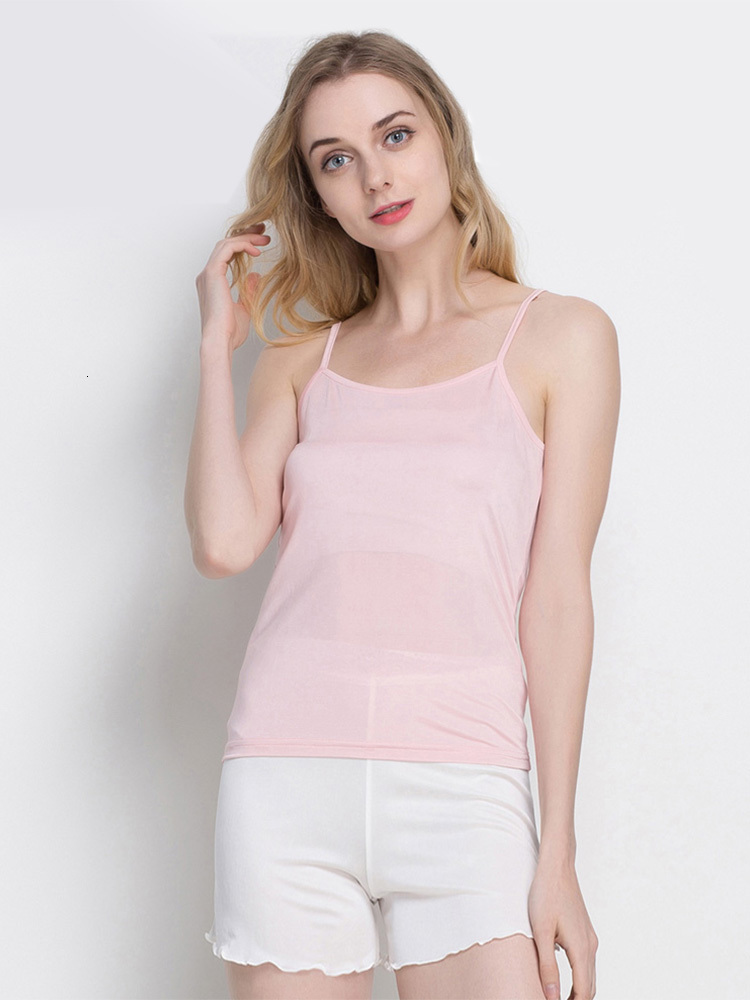 Camisoles Tanks SuyaDream 3pcs/lot Women Silk Camis Natural silk Solid Basic Cozy T shirts Spring Summer Bottoming Top White Pink 230420