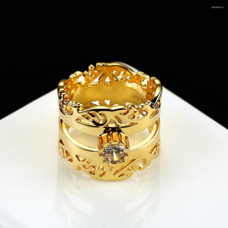 Cluster Rings Luxury Gold Color-Color Hollow-out Big Ring Fashion Cubic Zirconia Party Jewelry For Women And Men ZYR474
Cluster Rings Luxury Gold Color-Color Hollow-out Big Ring Fashion Cubic Zirconia Party Jewelry For Women And Men ZYR474