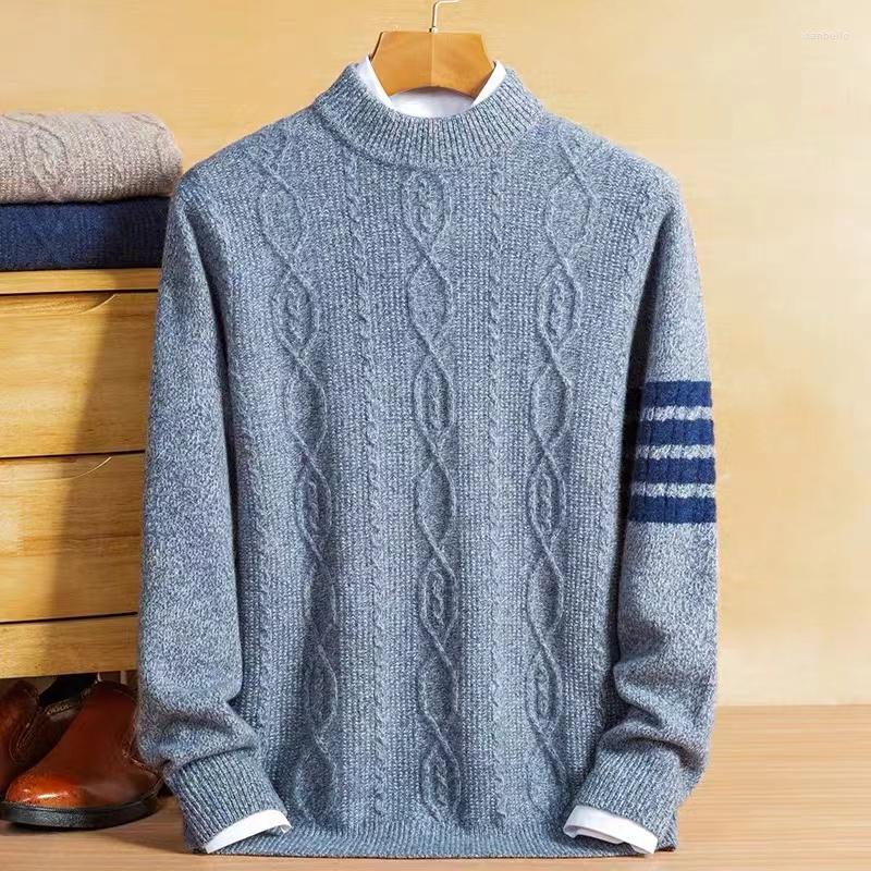 Men's Sweaters High End Wool Sweater Men's Winter Brand Jacquard Stripe Korean Casual Fashion Versatile Warm Luxury Pullover, Khaki
Men's Sweaters High End Wool Sweater Men's Winter Brand Jacquard Stripe Korean Casual Fashion Versatile Warm Luxury Pullover, Khaki