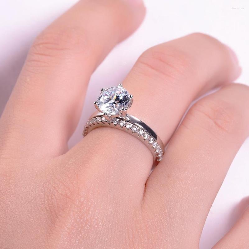 Cluster Rings GEM'S BALLET Luxury 2.0Ct 8mm Moissanite Ring 6 Prong EF Color 925 Sterling Silver Stacking Solitaire Set For Women
Cluster Rings GEM'S BALLET Luxury 2.0Ct 8mm Moissanite Ring 6 Prong EF Color 925 Sterling Silver Stacking Solitaire Set For Women