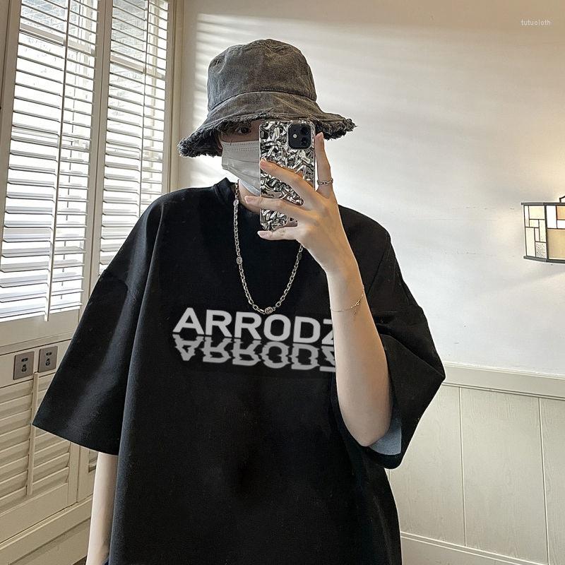 Men's T Shirts American Summer Reflection Letter T-shirts Short Sleeve Tops Streetwear Fashion Brand Male Tees Unisex Clothing, Black
Men's T Shirts American Summer Reflection Letter T-shirts Short Sleeve Tops Streetwear Fashion Brand Male Tees Unisex Clothing, Black