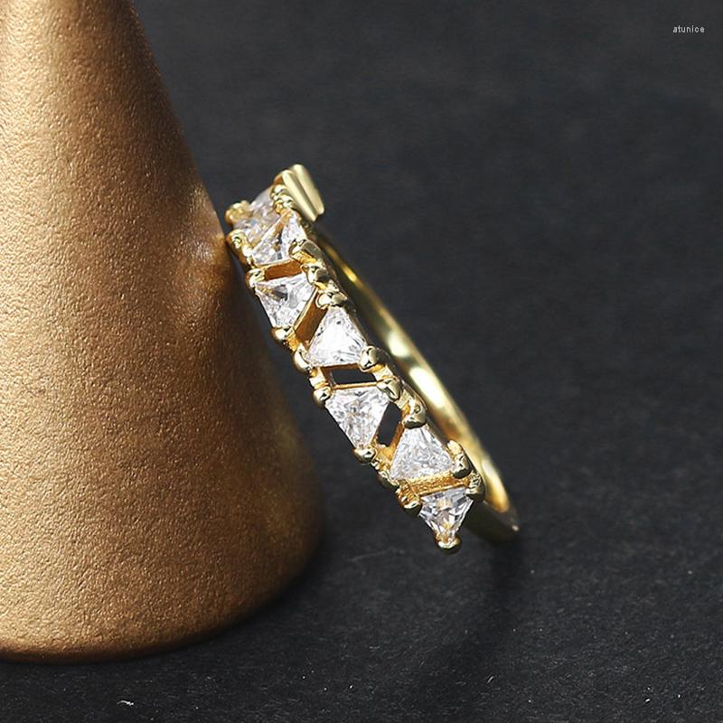 Wedding Rings 2023 Triangle Zircon Hollow Engagement For Women Charm Gold Color Party Gift Fashion Jewelry
Wedding Rings 2023 Triangle Zircon Hollow Engagement For Women Charm Gold Color Party Gift Fashion Jewelry