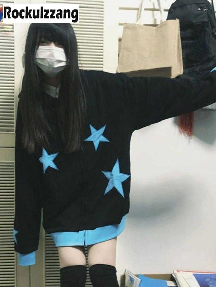 Women's Hoodies Rockulzzang Harajuku Grunge Sweatshirt Women Fashion Star Graphic Zip Up Goth Y2k Aesthetic Hoody Outfit Street Casual, Black
Women's Hoodies Rockulzzang Harajuku Grunge Sweatshirt Women Fashion Star Graphic Zip Up Goth Y2k Aesthetic Hoody Outfit Street Casual, Black