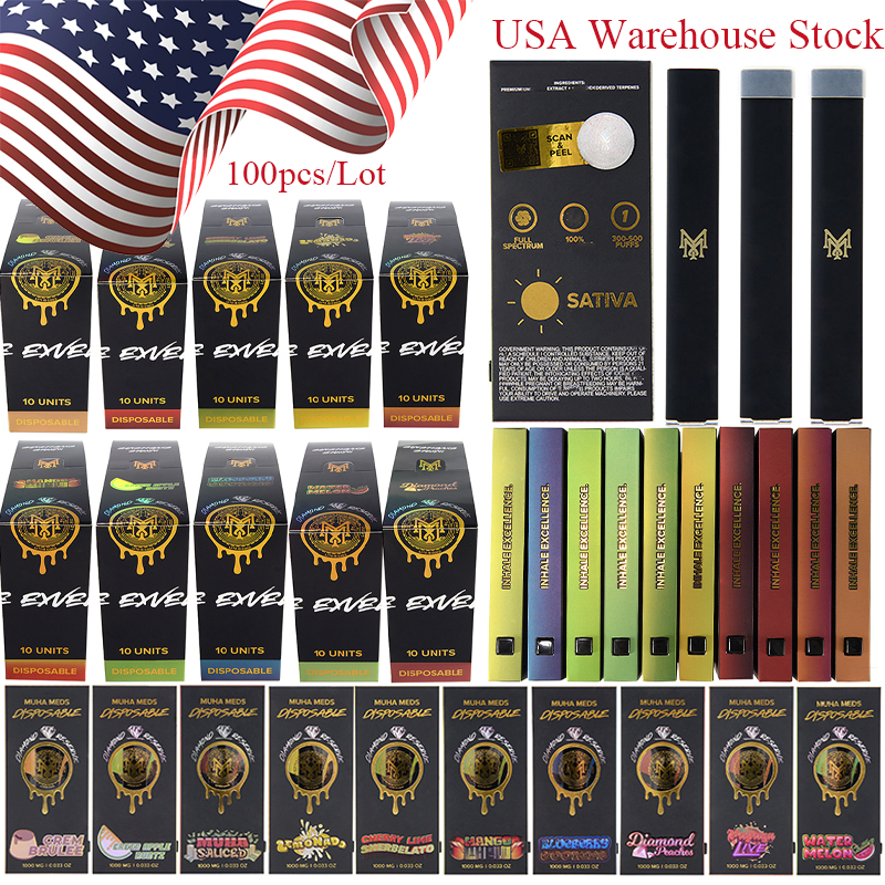 USA Stock Muha Meds E Cigarettes Disposable Vape Pens 280mAh Battery Device Pods Empty 10 Flavors Available Rechargeable With Hard Box Child Lock Package 100pcs
USA Stock Muha Meds E Cigarettes Disposable Vape Pens 280mAh Battery Device Pods Empty 10 Flavors Available Rechargeable With Hard Box Child Lock Package 100pcs