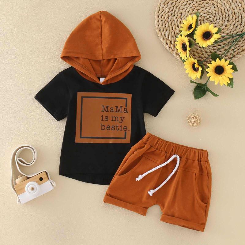 Clothing Sets Toddler Boys Girls Short Sleeve Letter Prints Hooded T Shirt Sweatshirt Tops Shorts Outfits, Brown
Clothing Sets Toddler Boys Girls Short Sleeve Letter Prints Hooded T Shirt Sweatshirt Tops Shorts Outfits, Brown