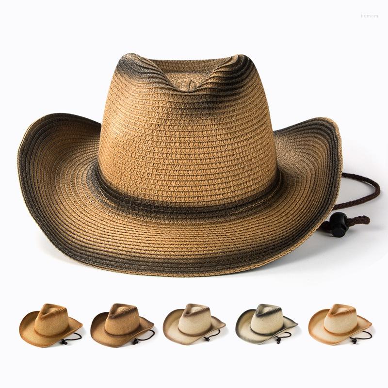 Berets Gradient Adjustment Rope Men Shade Straw Hat Sun Protection Spring Summer Unisex Beach Cowboy Cap, 05
Berets Gradient Adjustment Rope Men Shade Straw Hat Sun Protection Spring Summer Unisex Beach Cowboy Cap, 05