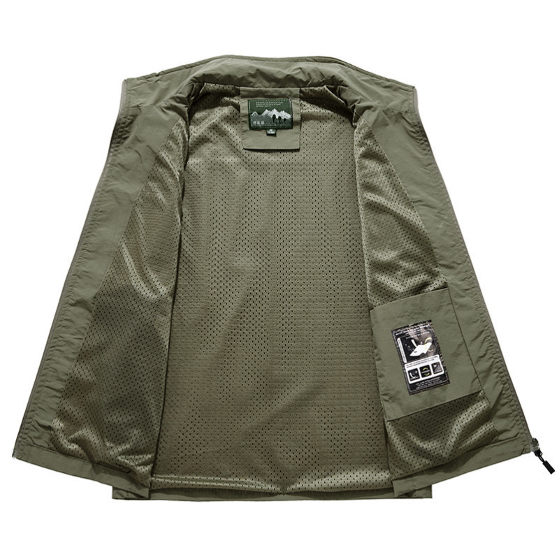 Men's Vests Sleeveless Summer Breathable Waistcoat Multipockets Jacket Outdoor Fishing Pography Travel Clothes 7XL 230420