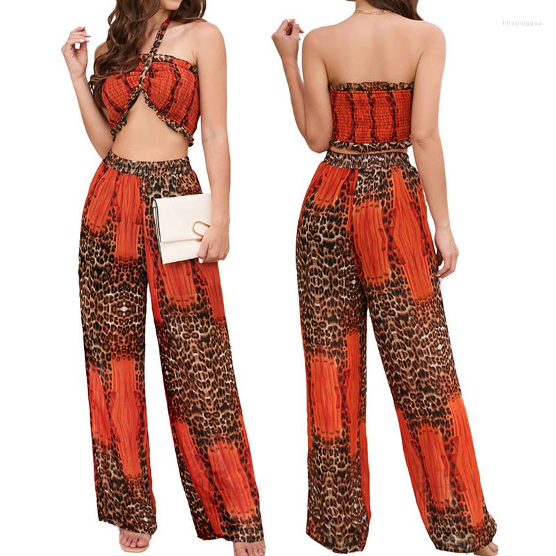 Women's Two Piece Pants Women Crop Tops Sets Summer Clothes 2023 Outfits Leopard Sleeveless Off-shoulder Loose Wide Leg Streetwear
Women's Two Piece Pants Women Crop Tops Sets Summer Clothes 2023 Outfits Leopard Sleeveless Off-shoulder Loose Wide Leg Streetwear
