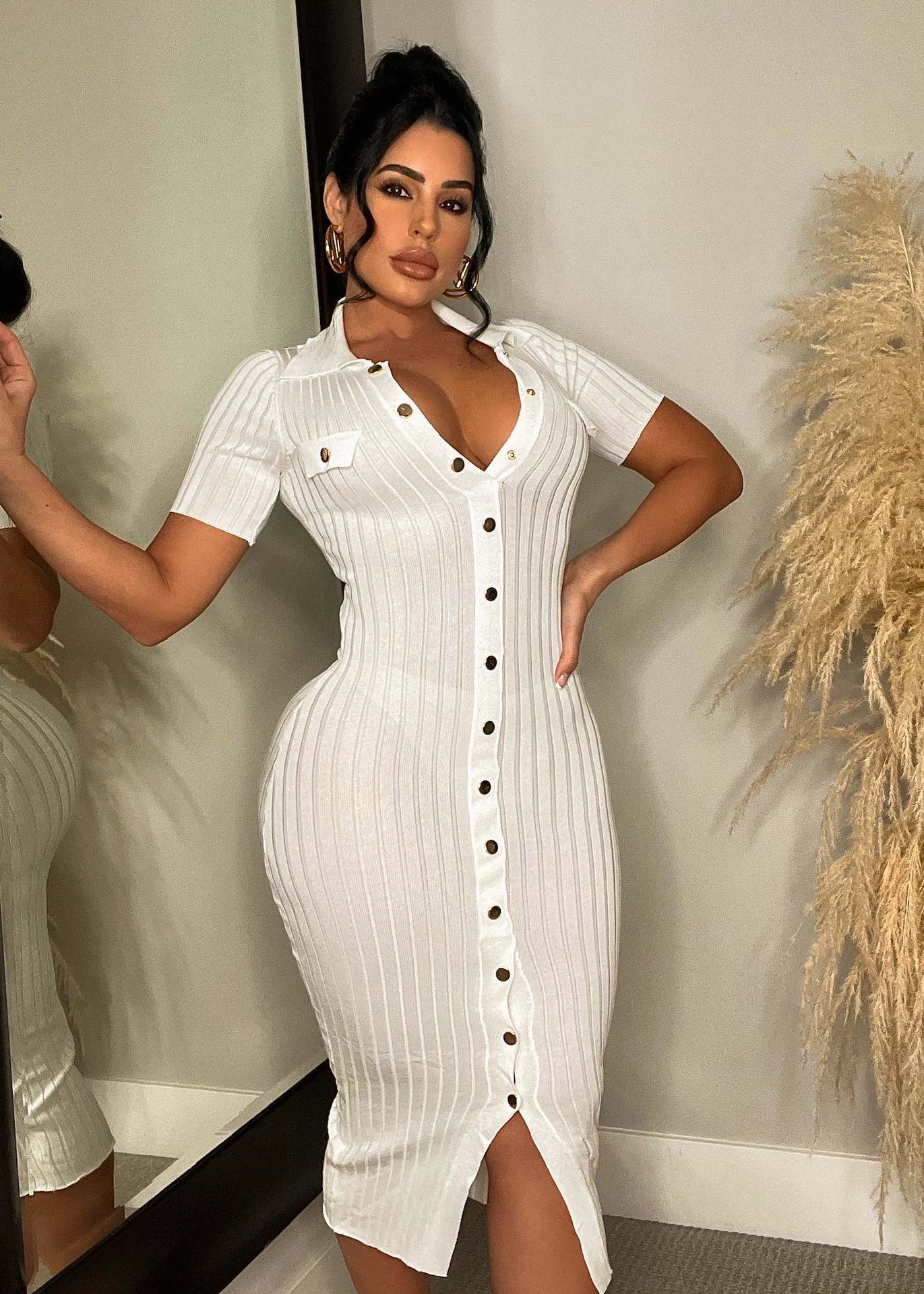 Casual Dresse s Solid Color Dress 2023 Summer V Neck Button Pit Strip Elastic Knitted Elegant Long Skirt Club Party Clothing 230420, Black
Casual Dresse s Solid Color Dress 2023 Summer V Neck Button Pit Strip Elastic Knitted Elegant Long Skirt Club Party Clothing 230420, Black
