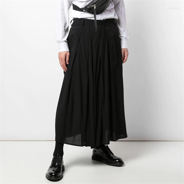 Men's Pants Customized 27-46 Trendy Men's Loose Pleated Casual Wide Leg Youth Solid Color Individual Flared Skirt, Black
Men's Pants Customized 27-46 Trendy Men's Loose Pleated Casual Wide Leg Youth Solid Color Individual Flared Skirt, Black