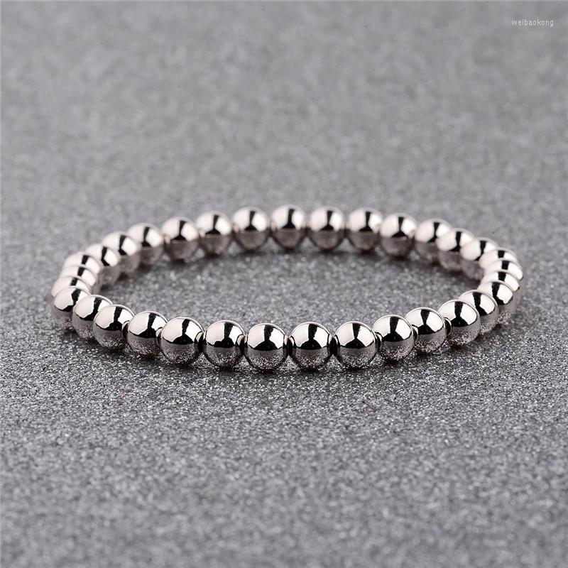 Strand Simple 6mm Copper Beads Women Men Bracelet Rose Black Gold Color Beaded Female Male Jewelry Pulseras Mujer
Strand Simple 6mm Copper Beads Women Men Bracelet Rose Black Gold Color Beaded Female Male Jewelry Pulseras Mujer