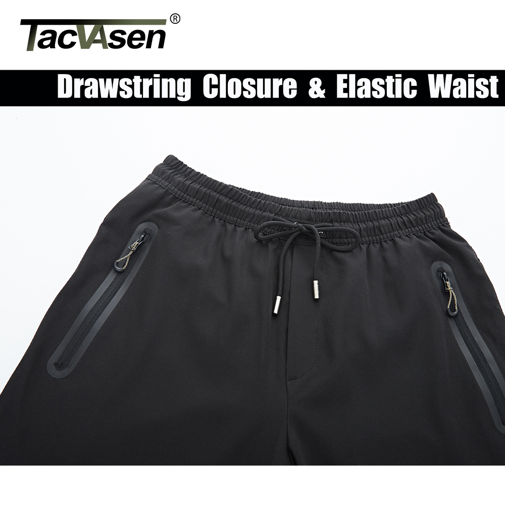 Men's Pants TACVASEN Summer Quick Dry Straight Pants Mens Lightweight Running Pants Elastic Drawstring Fitness Exercise Joggers Hiking Pants 2304