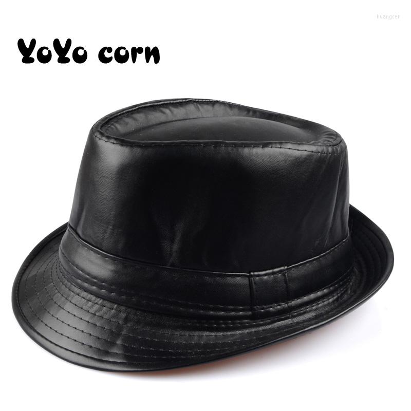 Berets Solid Color Leather Man's Hat Wide Brim Stetson Fedoras British Hats For Men/Women Gentman Black Fitted Jazz Hip- Gorras Cap
Berets Solid Color Leather Man's Hat Wide Brim Stetson Fedoras British Hats For Men/Women Gentman Black Fitted Jazz Hip- Gorras Cap