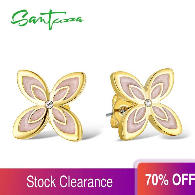 Stud Earrings SANTUZZA Flower For Women Elegant Multi-Color Sparkling Crystals Trendy Vintage Fashion Jewelry Handmade Enamel
Stud Earrings SANTUZZA Flower For Women Elegant Multi-Color Sparkling Crystals Trendy Vintage Fashion Jewelry Handmade Enamel