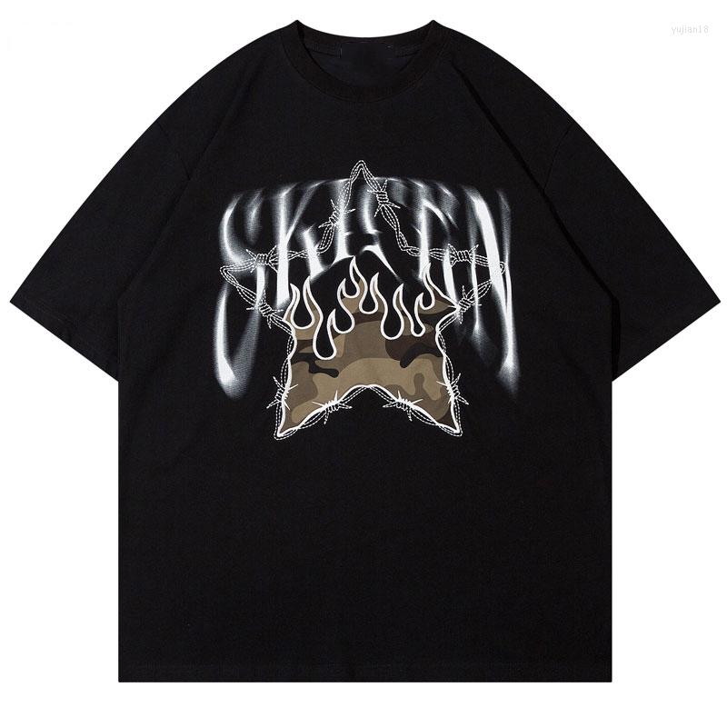 Men' T Shirts Men Hip Hop Streetwear Shirt Embroidery Camouflage Flame Star Tshirt 2023 Harajuku Fashion Casual Loose Cotton Top Tee, Beige
Men' T Shirts Men Hip Hop Streetwear Shirt Embroidery Camouflage Flame Star Tshirt 2023 Harajuku Fashion Casual Loose Cotton Top Tee, Beige