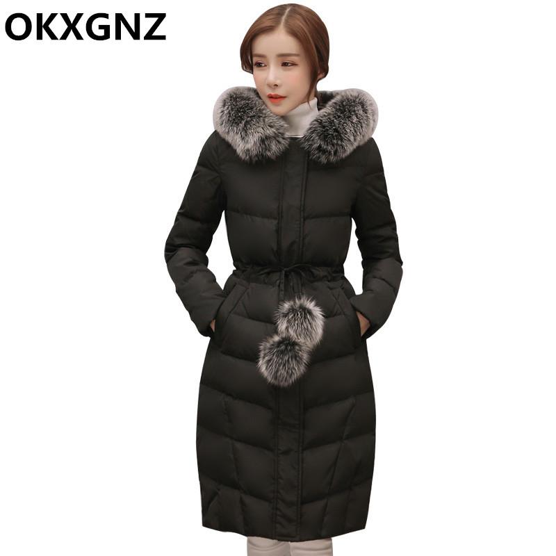 Leather 2019 Winter New Woman Down Jacket Padded Cotton Long Casual Female Parkas Hooded Wadded Coat Big Fur Collar Jackets Overcoat M75, Pink
Leather 2019 Winter New Woman Down Jacket Padded Cotton Long Casual Female Parkas Hooded Wadded Coat Big Fur Collar Jackets Overcoat M75, Pink