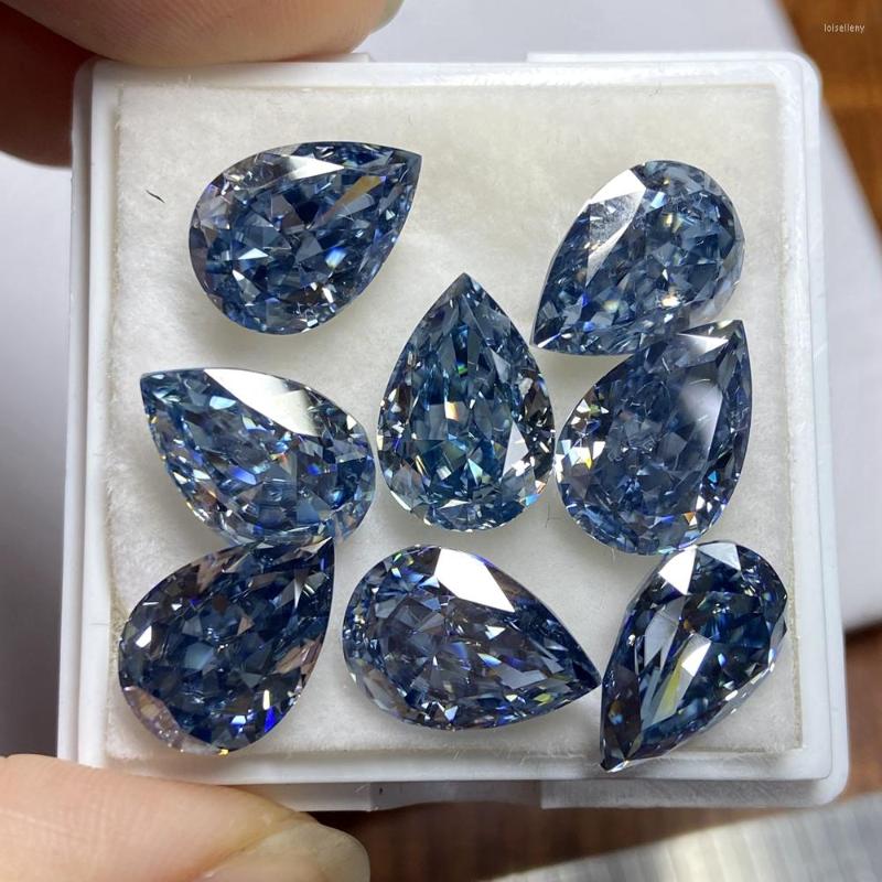 Loose Diamonds Meisidian 9x13mm 4Carat Water Drop Pear Iced Crushed Cut Moissanite Color Dark Blue Diamond
Loose Diamonds Meisidian 9x13mm 4Carat Water Drop Pear Iced Crushed Cut Moissanite Color Dark Blue Diamond