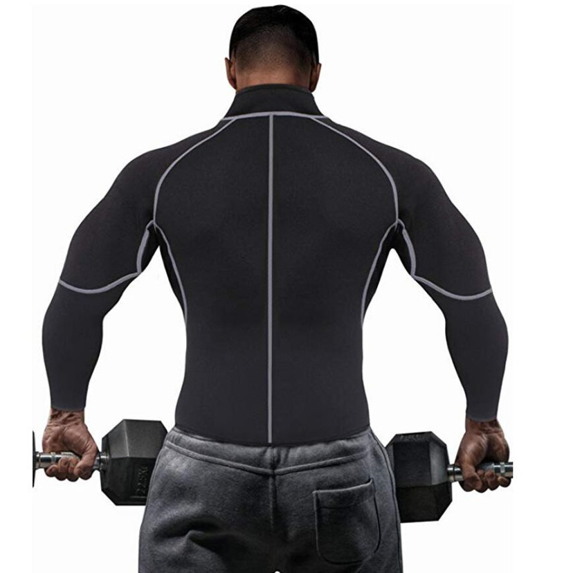 Men's Tracksuits Men Shapers Sauna Suit Neoprene Sweat Jacket Workout WeightLoss Long Sleeve Waist Trainer Body Shaper with Zipper Undershirt 230