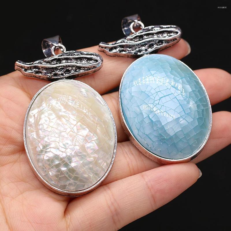 Pendant Necklaces Fashion Natural Shell Charms Egg Shape Crack Mother Of Pearl For DIY Necklace Jewelry Making Gift 32x56mm
Pendant Necklaces Fashion Natural Shell Charms Egg Shape Crack Mother Of Pearl For DIY Necklace Jewelry Making Gift 32x56mm