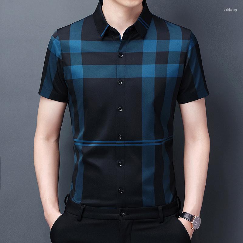 Men's Casual Shirts Summer Plaid Mens Dress Luxury Short Sleeve Smart Cotton Male Korean Simple Slim Man 4XL, Blue
Men's Casual Shirts Summer Plaid Mens Dress Luxury Short Sleeve Smart Cotton Male Korean Simple Slim Man 4XL, Blue