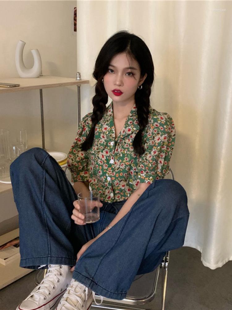 Women's Blouses Sweet Blouse For Women Puff Sleeve Floral Blusas De Mujer 2023 Crop Top Temperament Korean Shirts Fashion Vintage, Green
Women's Blouses Sweet Blouse For Women Puff Sleeve Floral Blusas De Mujer 2023 Crop Top Temperament Korean Shirts Fashion Vintage, Green