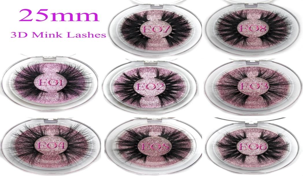 

Eyelashes 25mm Fluffy Mink Whole Dramatic Long Thick Handmade Full Strip Eyelash Crueltyl Messy Lashes Pack Make Up Tools7097765