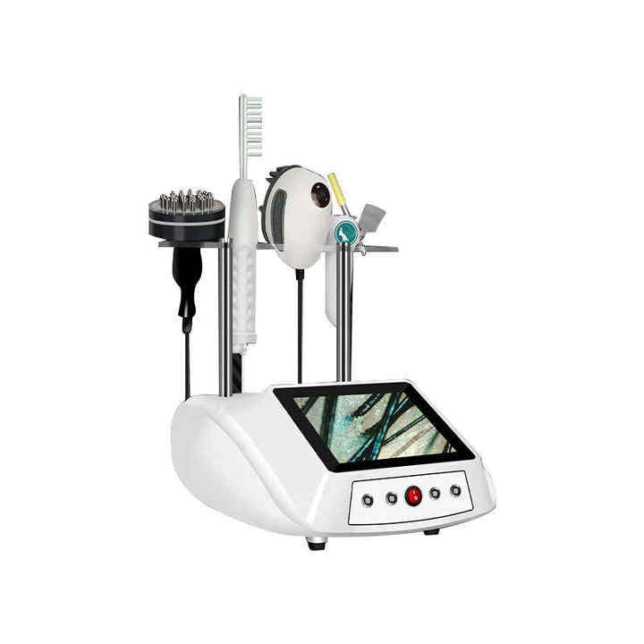 Portable Scalp Analysis Treatment Hair Growth Therapy Machine 5 In 1 Nano Spray High Frequency Vibration Scalp Massage Oxygen Spray