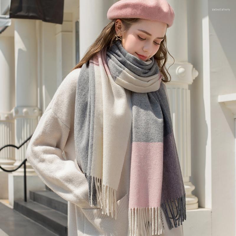 Scarves Fine Plaid Wool Scarf Neck Warmer Women Thicken Cashmere Shawls Wraps Tassel Echarpe For Ladies Winter Foulard Femme
Scarves Fine Plaid Wool Scarf Neck Warmer Women Thicken Cashmere Shawls Wraps Tassel Echarpe For Ladies Winter Foulard Femme