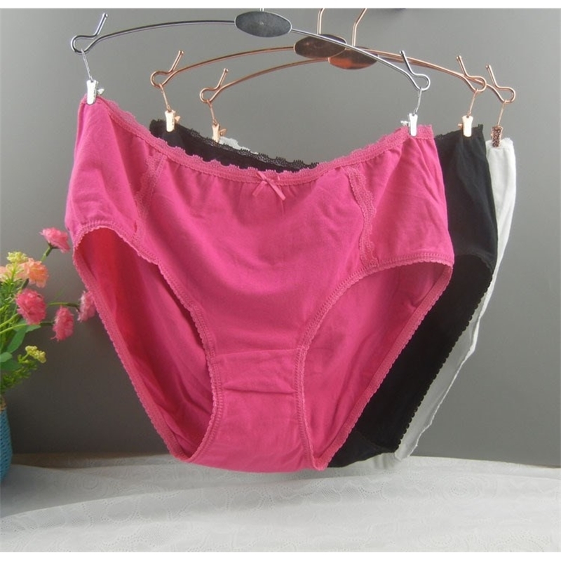 Women's Panties New women everyday panties 100%cotton underwear female briefs solid underwear knicker 6pcs/lot M L XL 2XL 3XL 4XL 5XL PLUS SIZE 2