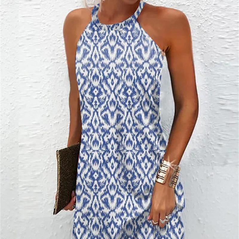 Casual Dresses Women Halter Elegant A-line Dress Sleeveless Knee-Length Floral Printed Skirt Round Neck Loose Summer Fashion
Casual Dresses Women Halter Elegant A-line Dress Sleeveless Knee-Length Floral Printed Skirt Round Neck Loose Summer Fashion