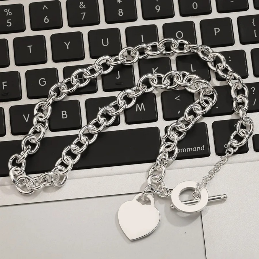 new designer Jewelry Sterg Sier Key Return heart love brand Pendant necklace Bracelets For Women Chain Necklace Gift to Lovers Wholesale GUCmade
