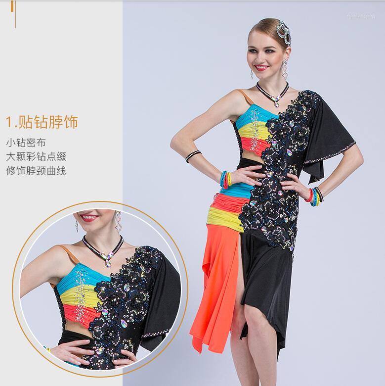 Stage Wear Dance Latin Dress Women Custom Salsa Girl Ballroom Dresses Rainbow Lycra, Picture shown
Stage Wear Dance Latin Dress Women Custom Salsa Girl Ballroom Dresses Rainbow Lycra, Picture shown