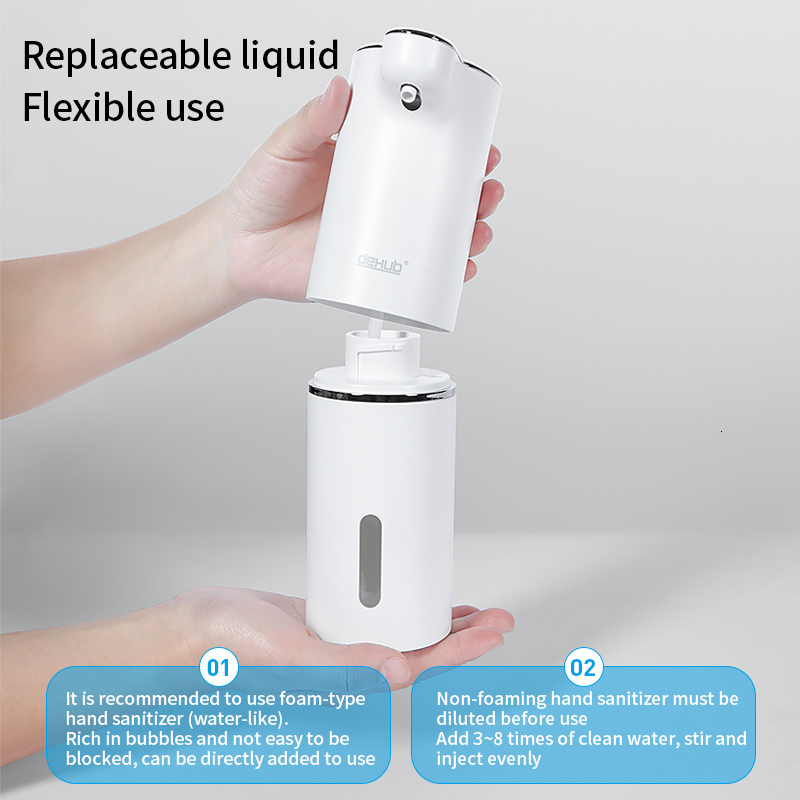 Liquid Soap Dispenser Automatic Foam Dispensers Bathroom Smart Washing Hand hine With USB Charging White High Quality ABS Material 230419