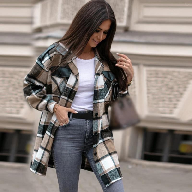 Women's Jackets 2023 For Women Fashion Dressy Color Block Plaid Shirts Button Down Cardigan Long Sleeve Pockets Coat Outwear Veste Femme, Khaki
Women's Jackets 2023 For Women Fashion Dressy Color Block Plaid Shirts Button Down Cardigan Long Sleeve Pockets Coat Outwear Veste Femme, Khaki