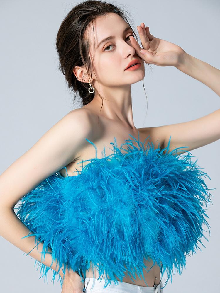 Fur Summer Sexy Furry Top Woman Ostrich Feather Vest Fur Coat Female Natural Feather Pink Backless Tops 2022 Ladies Party Tube Tops, Orange
Fur Summer Sexy Furry Top Woman Ostrich Feather Vest Fur Coat Female Natural Feather Pink Backless Tops 2022 Ladies Party Tube Tops, Orange