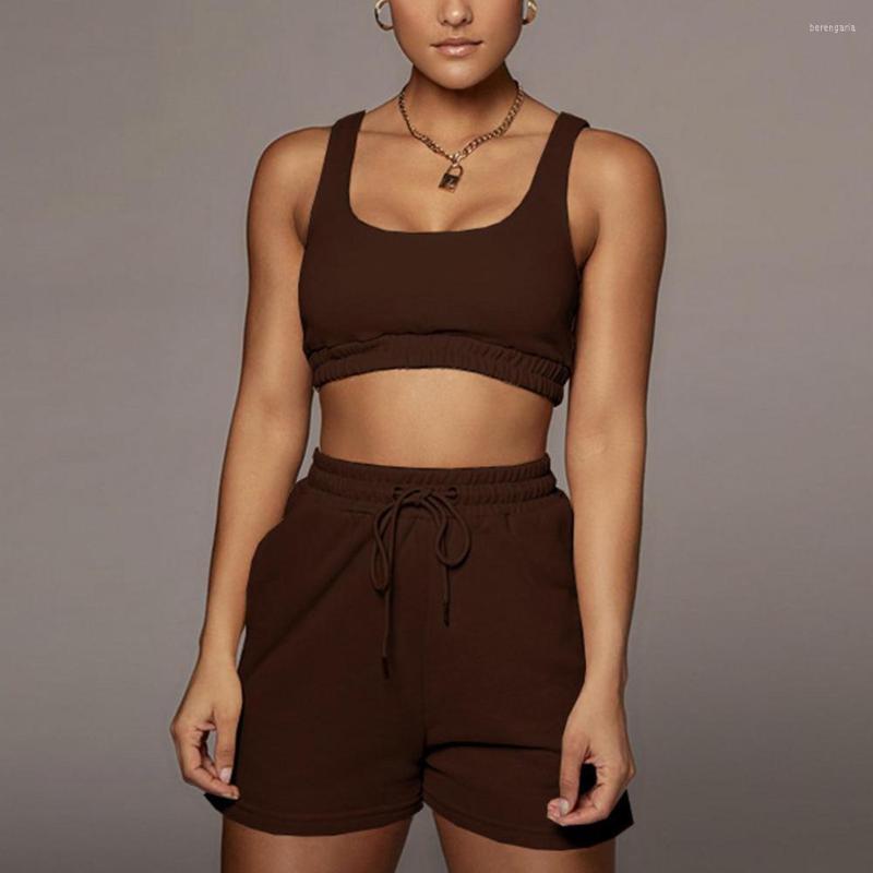 Women's Shorts Woman 2PC Sportswear Vest/shorts Set Sleeveless Tops Loose Tracksuit Summer Fitness Sports Solid Color Lady Sweatsuits, Brown
Women's Shorts Woman 2PC Sportswear Vest/shorts Set Sleeveless Tops Loose Tracksuit Summer Fitness Sports Solid Color Lady Sweatsuits, Brown