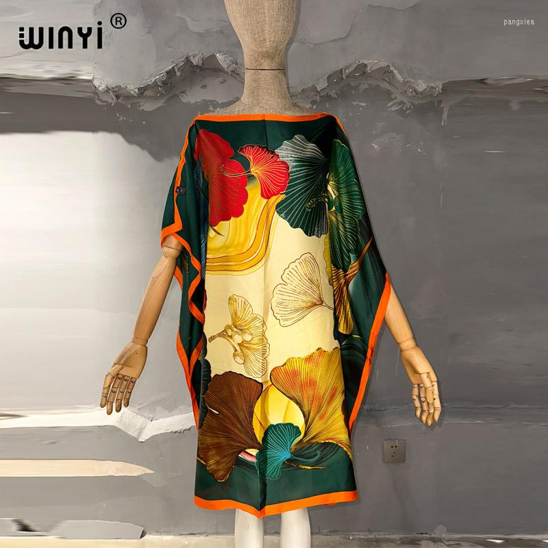 Women's Swimwear WINYI Boho Fashion Print Women Beach Dress Bathing Suit Cover Up Summer For Woman Beachwear Robe De Plage Silk Feeling
Women's Swimwear WINYI Boho Fashion Print Women Beach Dress Bathing Suit Cover Up Summer For Woman Beachwear Robe De Plage Silk Feeling
