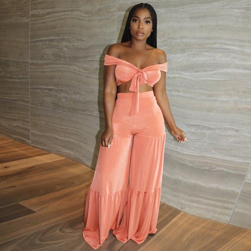 Women' Two Piece Pants Women Sets Off Shoulder Crop Top Wide Leg For Vacation Outfits Velvet Club Matching Sexy Summer, Black
Women' Two Piece Pants Women Sets Off Shoulder Crop Top Wide Leg For Vacation Outfits Velvet Club Matching Sexy Summer, Black