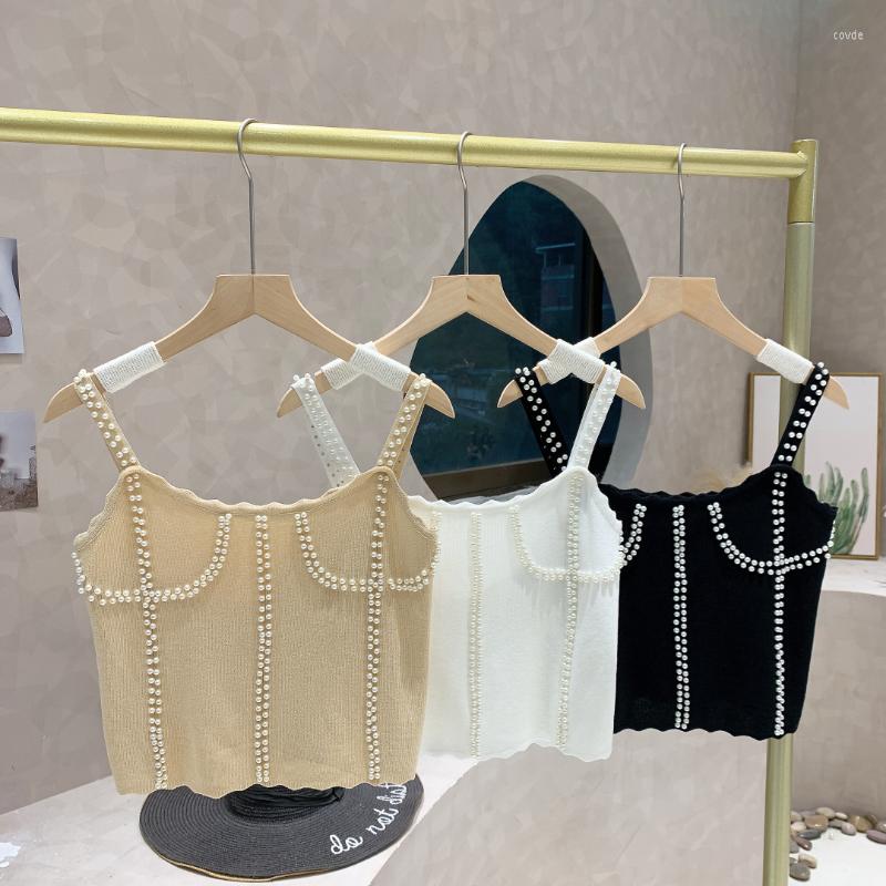 Women's Tanks Sexy White Pearl Crop Tops Outwear Strapless Camis Knitted Ropa Mujer Slim Shirts For Women 2023 Summer & Tees, Beige
Women's Tanks Sexy White Pearl Crop Tops Outwear Strapless Camis Knitted Ropa Mujer Slim Shirts For Women 2023 Summer & Tees, Beige