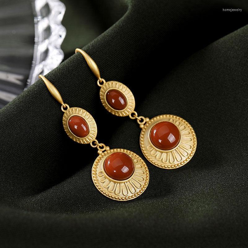 Dangle Earrings Designer Original Ancient Gold Craftsmanship Inlaid South Red Tourmaline For Women Elegant Ladies Jewelry
Dangle Earrings Designer Original Ancient Gold Craftsmanship Inlaid South Red Tourmaline For Women Elegant Ladies Jewelry
