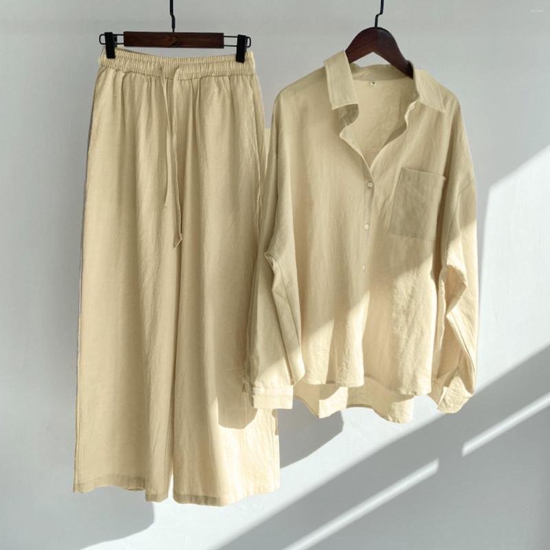 Women' Two Piece Pants 2023 Cotton Linen Sets Womens Outifits Summer Elegant Loose Long Sleeve Lapel Shirts Female Suit Oversized -5XL, Blue
Women' Two Piece Pants 2023 Cotton Linen Sets Womens Outifits Summer Elegant Loose Long Sleeve Lapel Shirts Female Suit Oversized -5XL, Blue