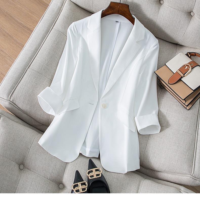 Pants suit blazer thin cotton and linen 2022 spring and summer new Korean fashion retro simple loose large size casual small suit, Black
Pants suit blazer thin cotton and linen 2022 spring and summer new Korean fashion retro simple loose large size casual small suit, Black