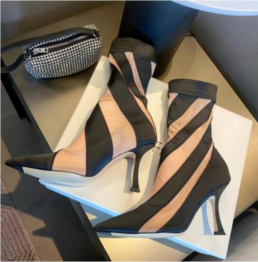 Mugler 10cm twotone jersey mesh sock boots midcalf pull on Elastic pointtoe stiletto Heeled boot knitted Ankle Booties women lu7166414, Khaki
Mugler 10cm twotone jersey mesh sock boots midcalf pull on Elastic pointtoe stiletto Heeled boot knitted Ankle Booties women lu7166414, Khaki
